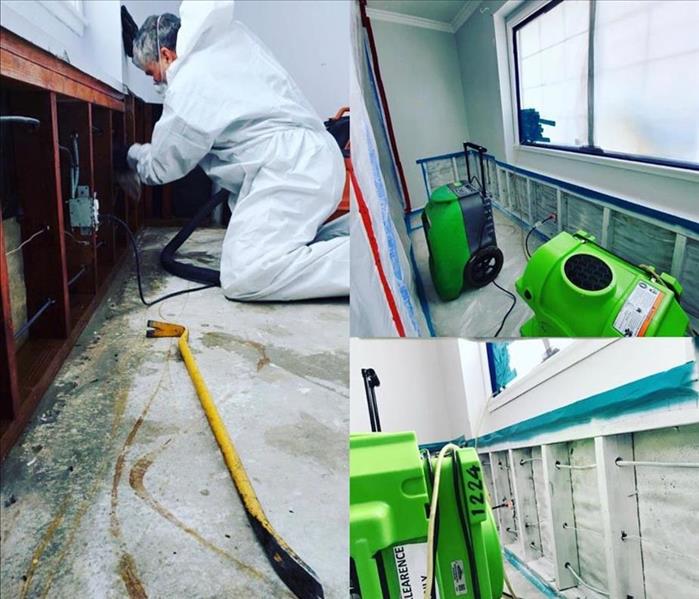 SERVPRO employee performing mold remediation 
